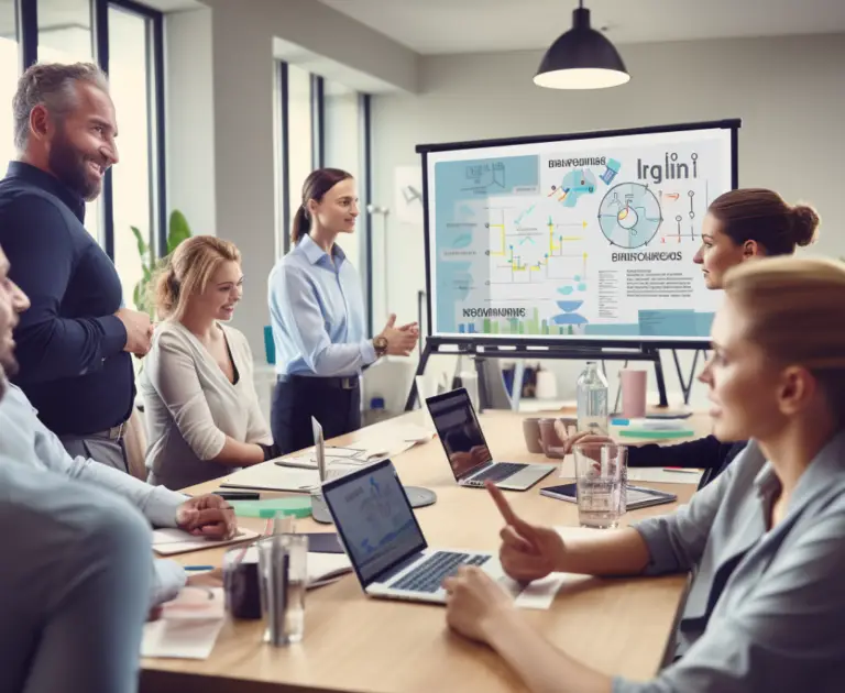 Group of people working together